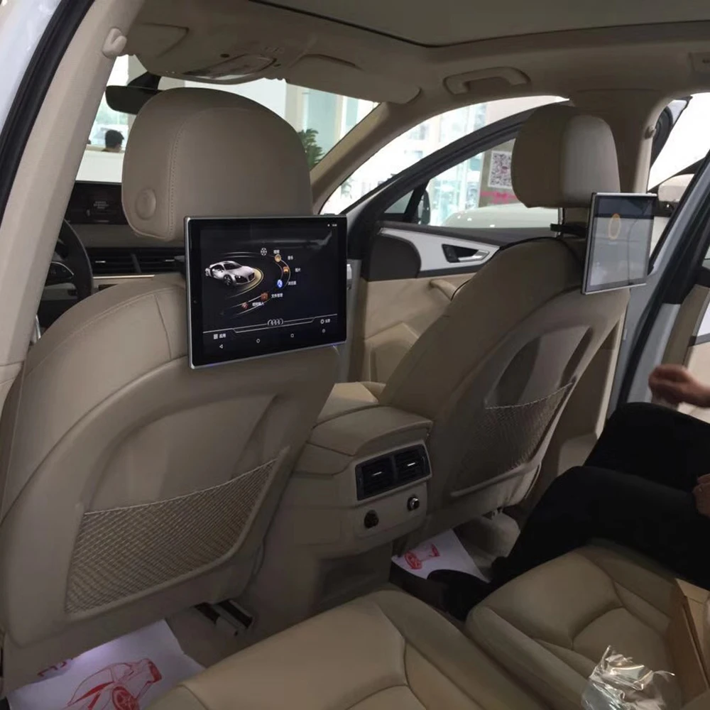 Discount Android 7.1 Bluetooth Headrest DVD Player With Wireless Headphones Car TV Monitor For Ford Fiesta Auto LCD Screen 11.8 Inch 2PCS 2