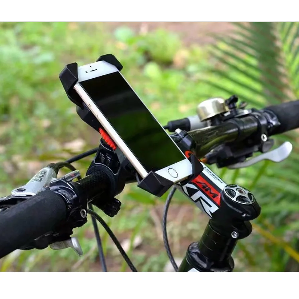 Universal Bicycle Phone Holder 4 6 inch Bike Handlebar Mount Clip