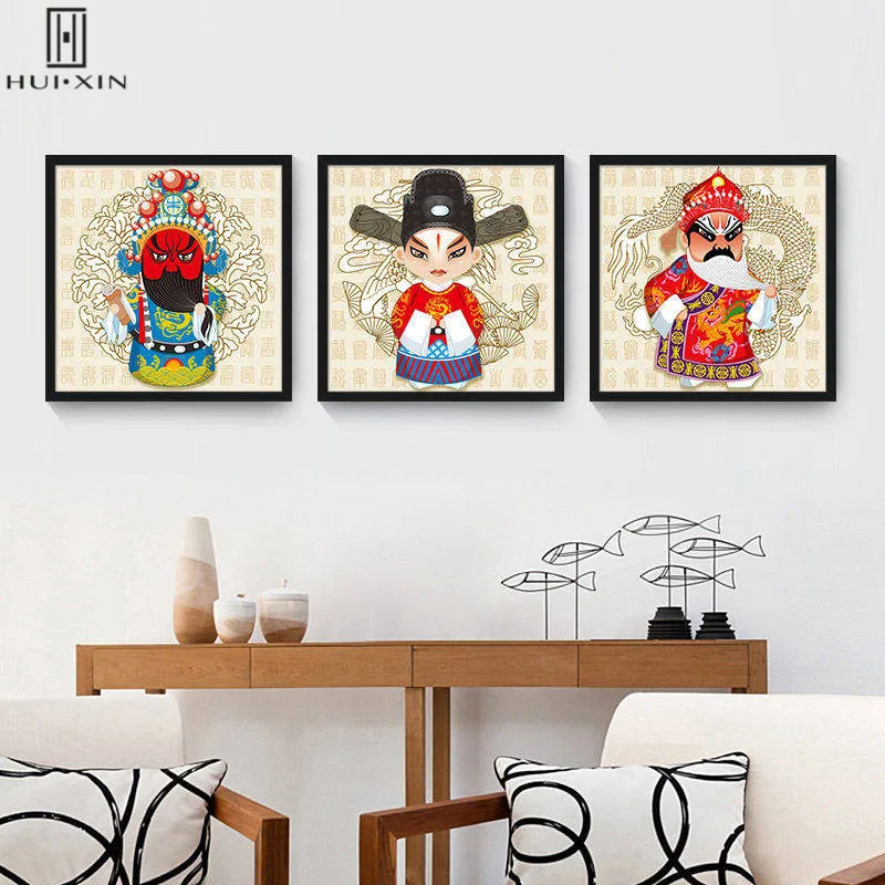 

Canvas Paintings Pictures Traditional Chinese Style Beijing Opera Figures And Costumes Decorative Posters For Home Decoration