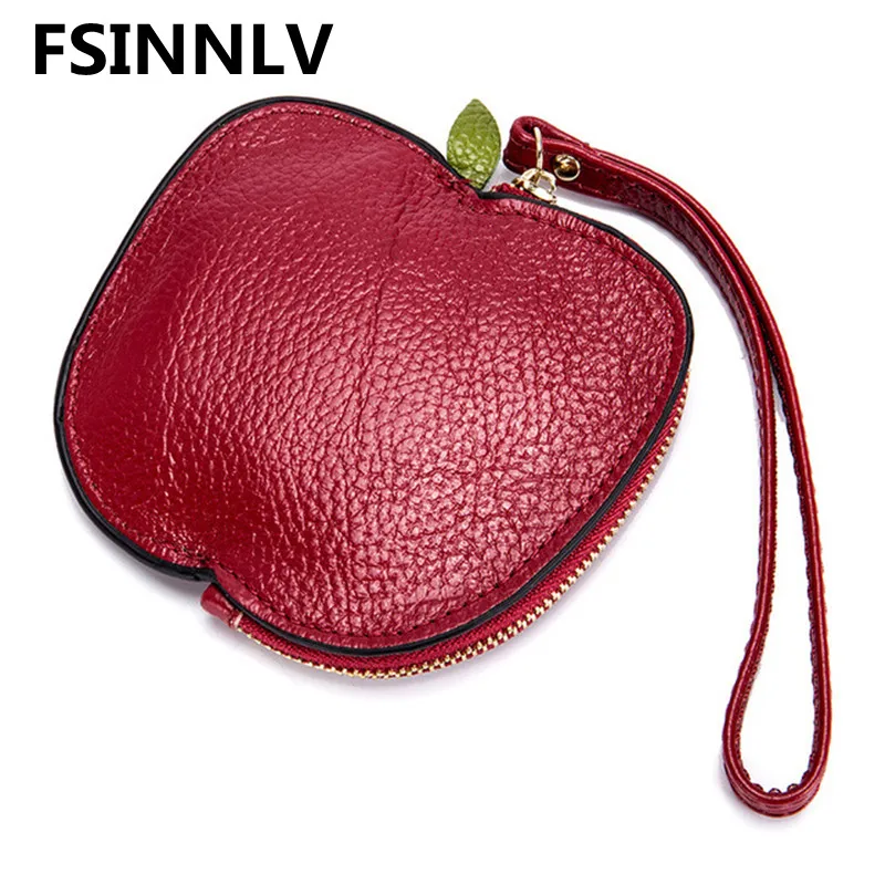 FSINNLV 2018 Women Wallet Genuine Leather Coin Purse Key Holder Day