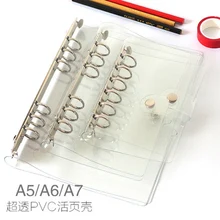 Transparan Daun Longgar Pengikat Longgar Tali Longgar Daun Inti A6 A7 Buku Catatan Bullet Journal A5 Planner Alat Kantor(China)