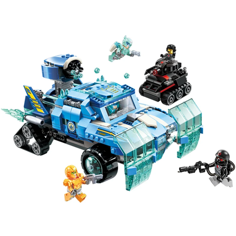 

Super hero Series ice Shield armored car Building Blocks Bricks sets Model Kids Toy Marvel Compatible Ideas Ninja Movie