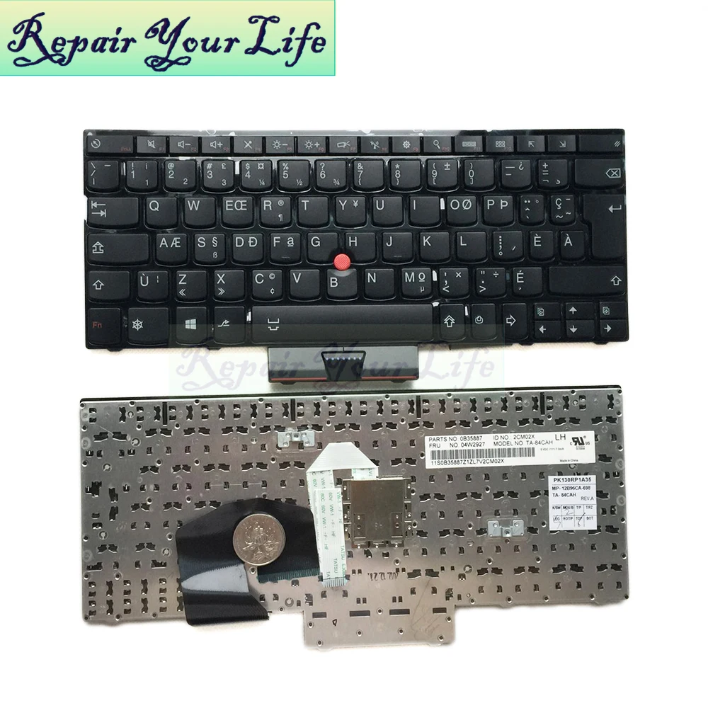 Ремонт вашей жизни Клавиатура для ноутбука lenovo для Thinkpad Twist S230U CA язык с черной рамкой и красный указатель