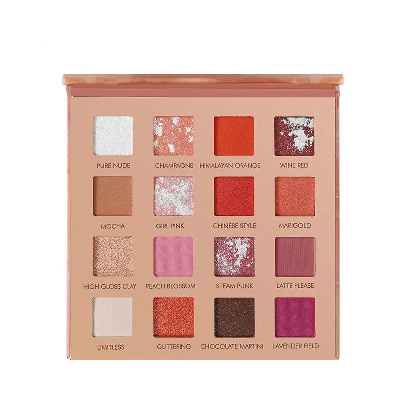 

16 Color Eyeshadow Waterproof Sweatproof Pearlescent Matte Earth Color Desert Rose Eye Shadow Makeup Pallete