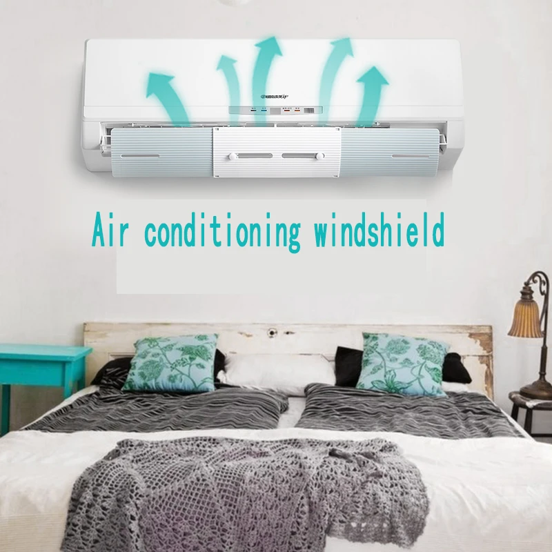 

Home Air Conditioner Cover Air Conditioning Adjustable Windshield Baffle Shield Wind Guide Straight Prevent Direct Blow Bedroom