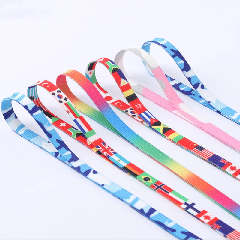 

1 Pair Rainbow Shoelaces Colorful Flat Candy Color Gradient Changing Colors Shoe Laces Sport Canvas Camping Boots Shoelace