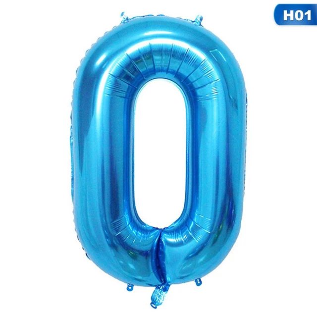 Large 40 Inch 90cm Thin Digital Aluminum Balloon 0 9 Wedding Birthday