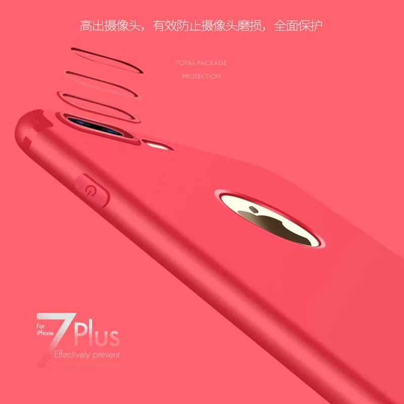 Высококачественный роскошный мягкий матовый Силиконовый чехол для apple iphone 8 7 (4