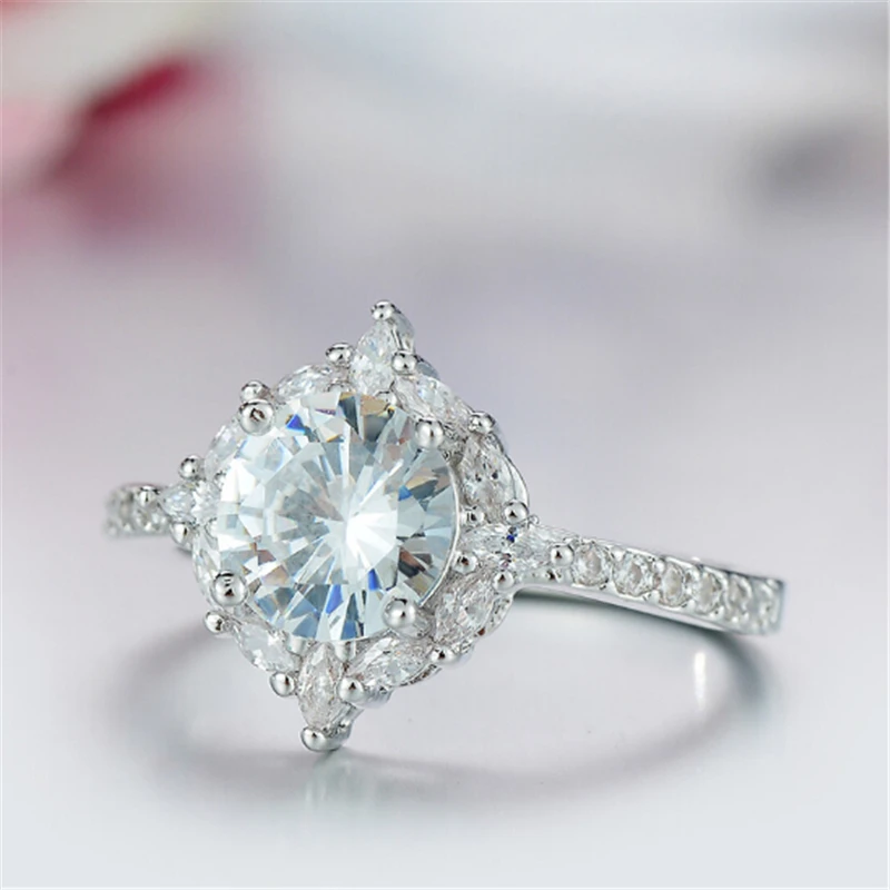 Limited edition Wedding ring Special moment for her Best gift Simple Top quality Silver Ring Engagement anel feminino