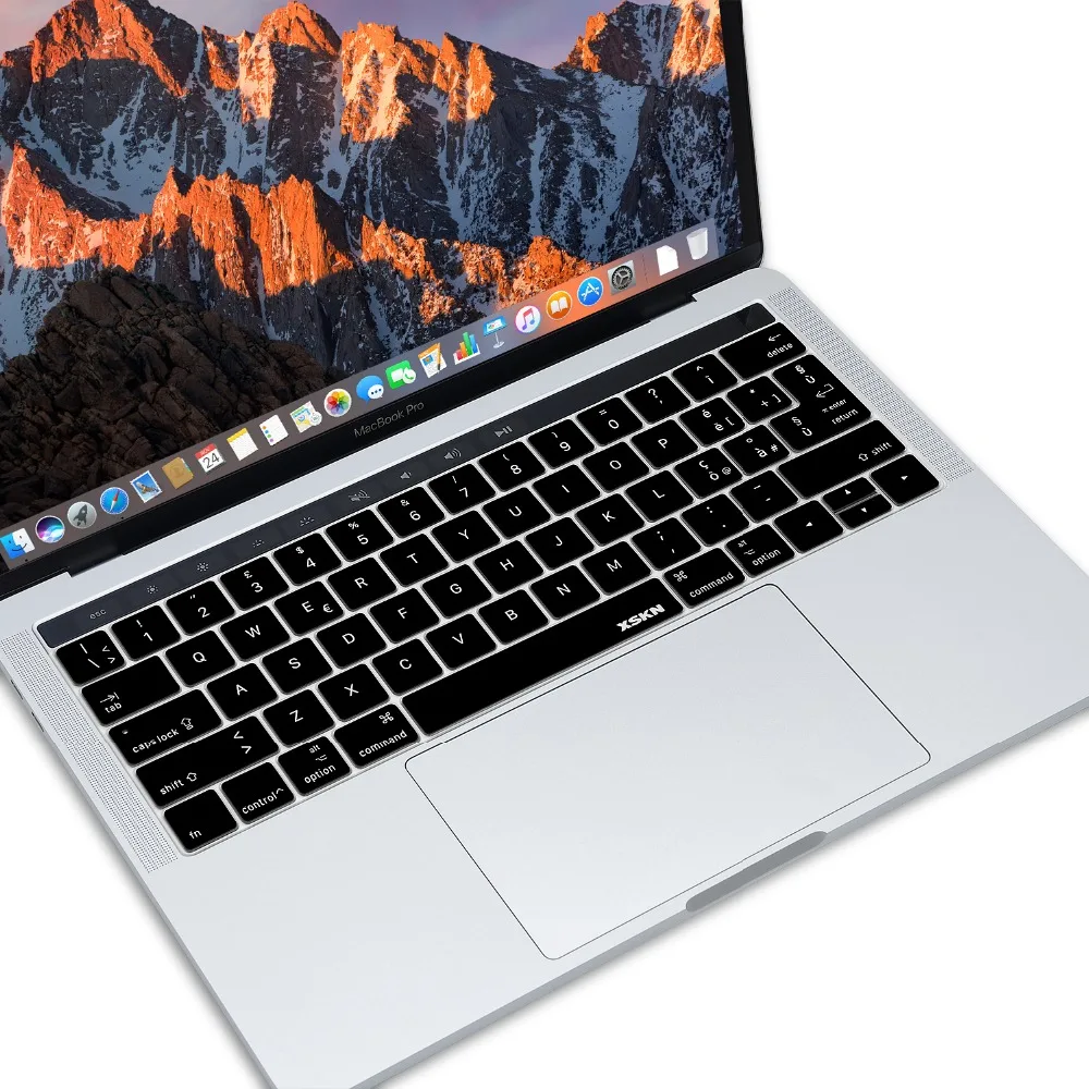 XSKN Italian Silicone Keyboard Skin Italiano Protector for 2016 New Macbook Pro 13.3 Inch A1706 & 15.4 Inch A1707 Plus Gift