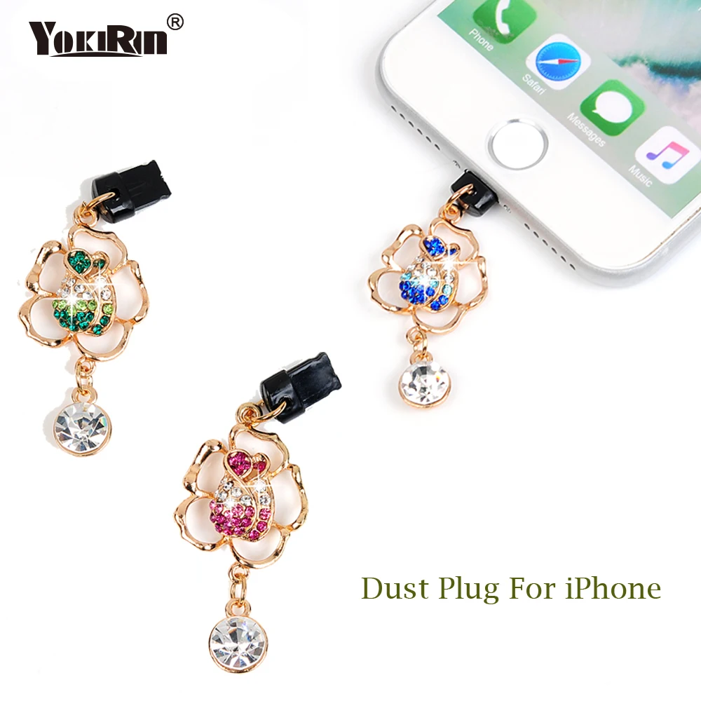 YOKIRIN Glitter Diamond Gadgets Universal Phone Dust Plug Cell Phone