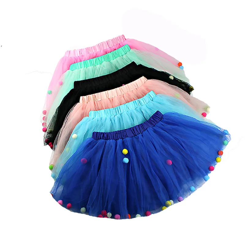 Baby Girl Tutu Skirts Kids Elastic Waist Pettiskirt Girl Princess Tulle