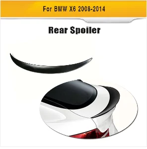 Карбоновый диффузор заднего бампера для BMW X6 E71 E72 2008- xDrive 35i 50i Черный FRP бампер диффузор