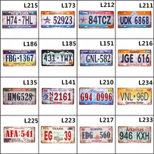 Винтажная металлическая жестяная вывеска США Ретро автомобильный номерной знак табличка Плакат Бар Клуб стена гараж домашний Декор стены