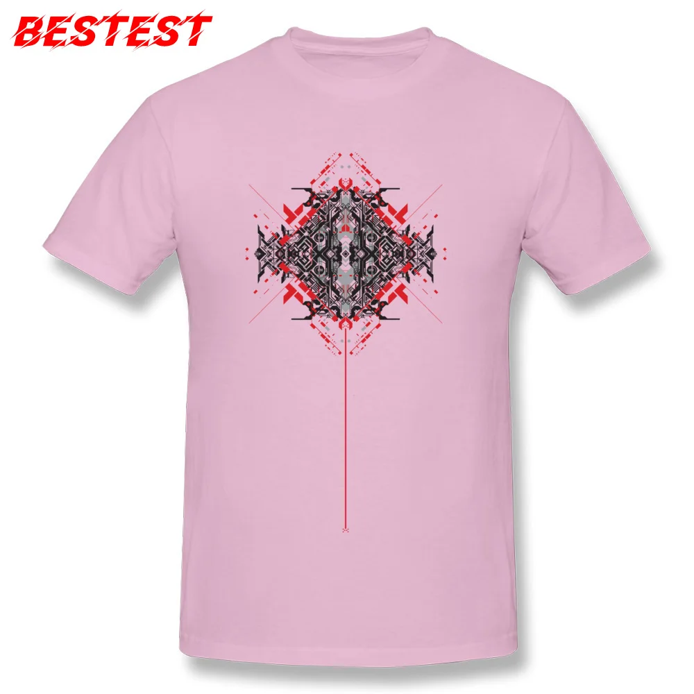 Abstract 2 Line T-Shirt Short Sleeve Slim Fit Designer Men Summer Fall Tops Shirts Slim Fit Tops & Tees Round Collar Pure Cotton Abstract 2 Line pink