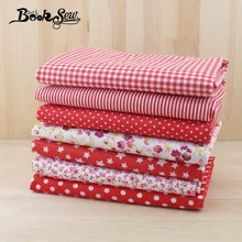 Booksew100% Cotton Fabric 50cmx50cm 7pcs Red Doll Cloth Tilda for Sewing Patchwork Quilting Tissue textiles cheap tecido