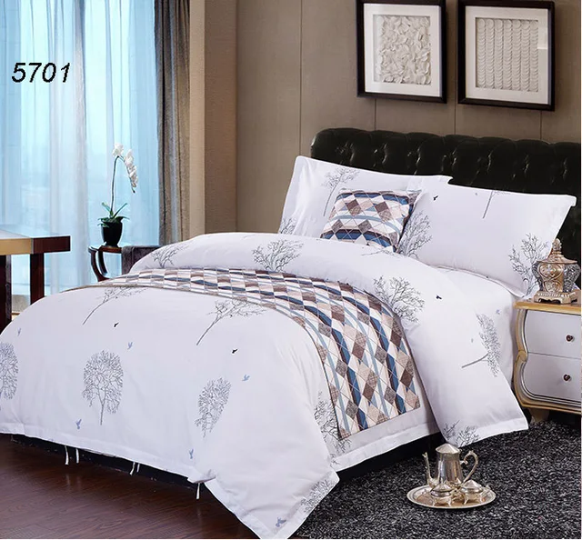 Trees Drawing White Bedding Set 4pcs Twin King Queen Bed Sets Trees Drawing White Bedding Set 4pcs Twin King Queen Bed Sets Comforter Blanket Cover
