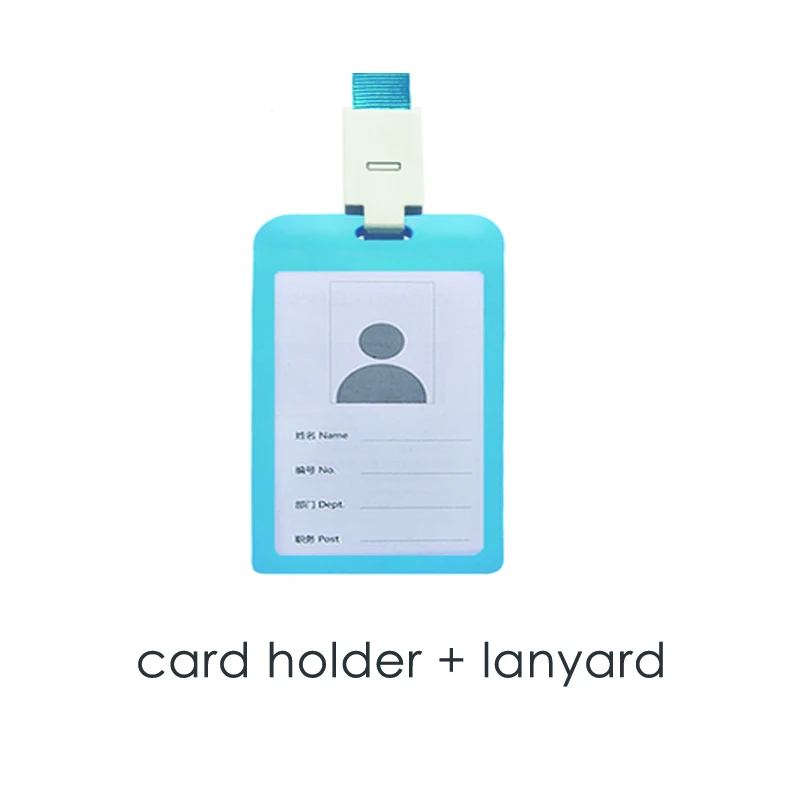1pc Credit Card Holders Women Men Bank Card Neck Strap Card Bus ID holder students kids Identity badge with lanyard (10)