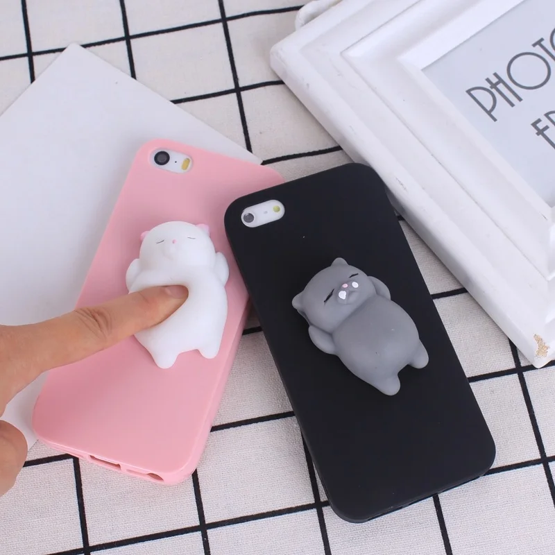 

3D silicon Cartoon Animal Cute Bear Candy Color for iPhone 5 5s SE Cases Soft TPU phone Cases For iphone 6 6s 6 7