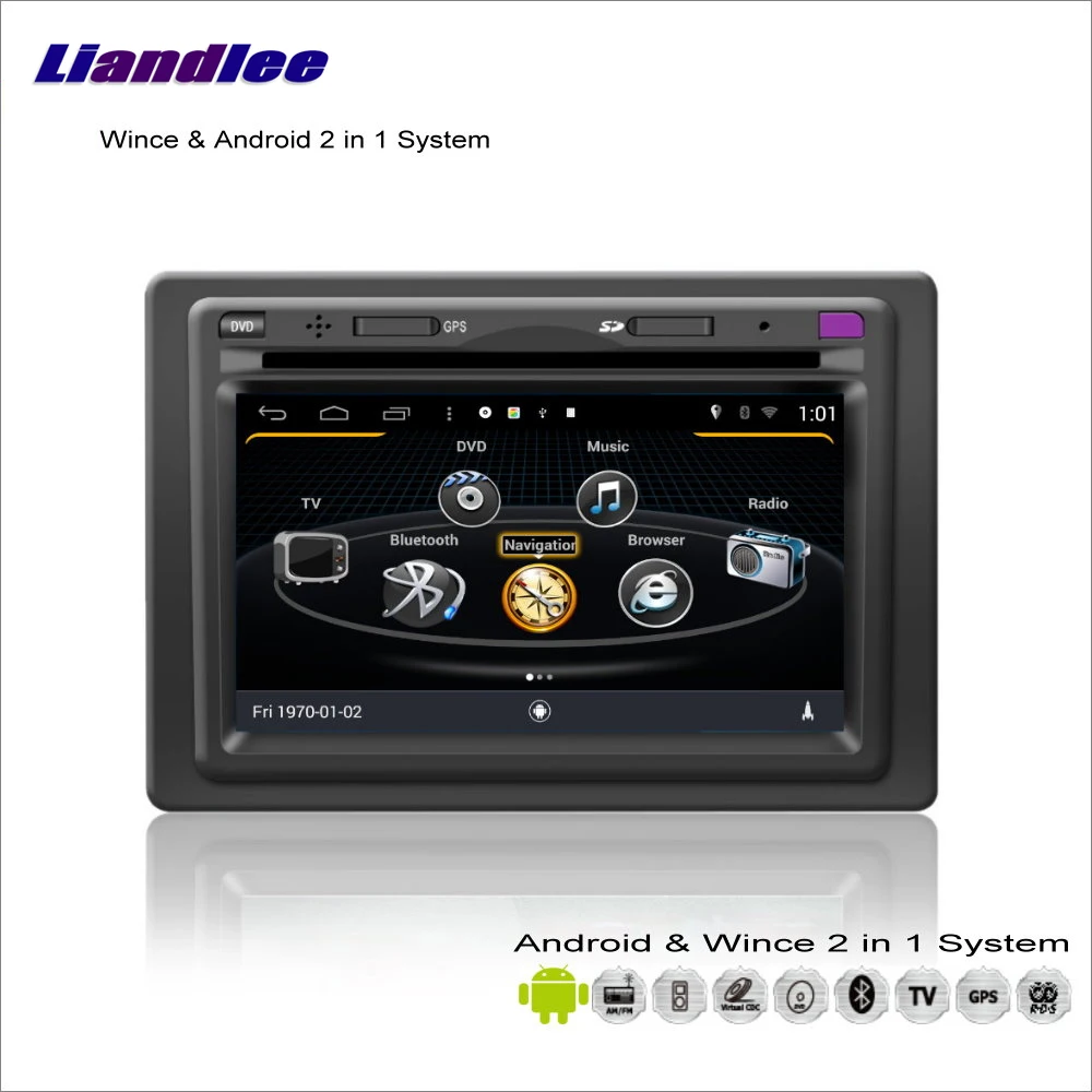 Flash Deal Liandlee For Chery A3 2005~2012 Car Radio CD DVD Player GPS Nav Navi Map Navigation Advanced Wince & Android 2 in 1 S160 System 3