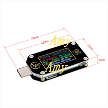 Измеритель скорости зарядки PD протокол обнаружения тип-c вольтметр USB Емкость TC66 измерительный прибор