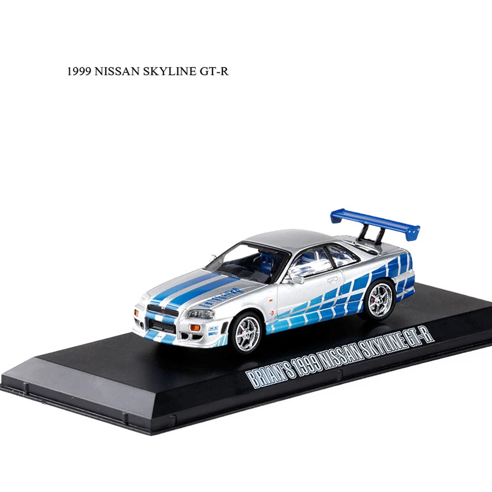 1:43 Игрушечная машина из сплава модель Nissan Skyline GTR R34 детских игрушек автомобили оригинальный авторизованный детские игрушки подарок