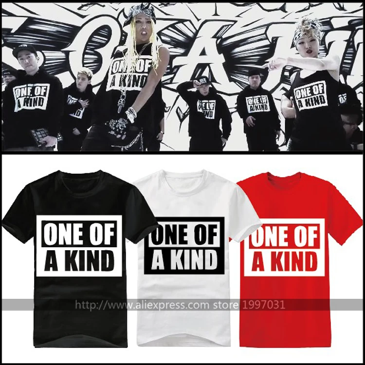 Kpop Yg Bigbang G Dragon Gd 1st Mini Album Logo One Of A Kind Same Style Black White Red Short Sleeved T Shirt T Shirt Logo Logo T Shirtt Shirt Kpop Aliexpress