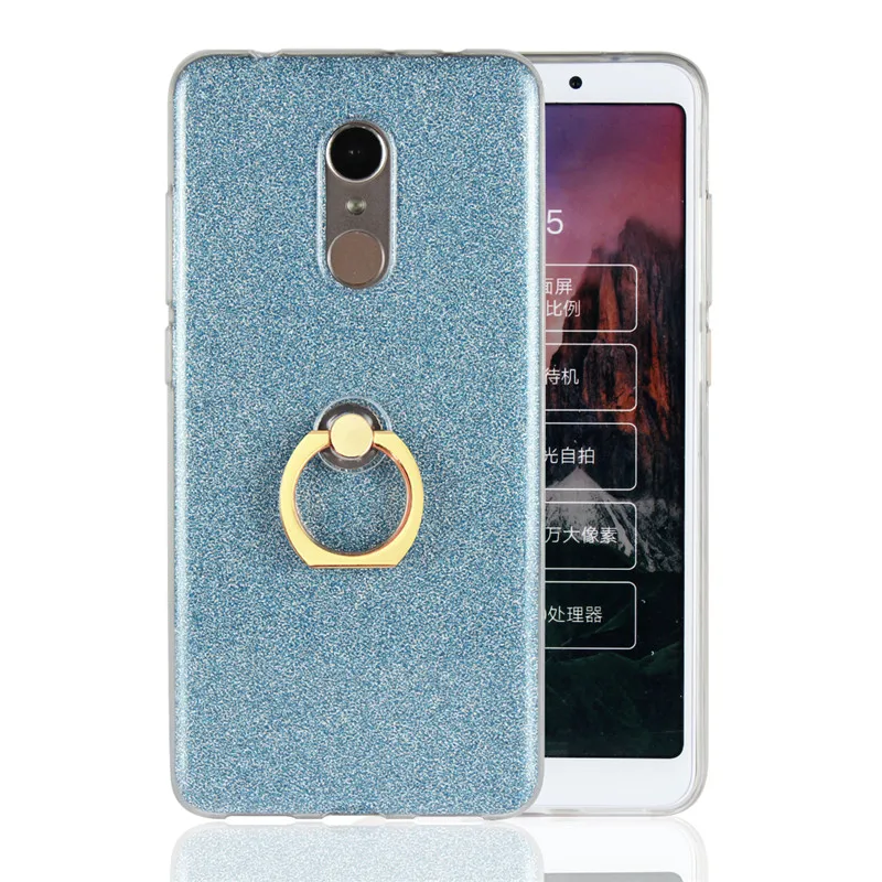 Роскошный блестящий яркий мягкий силиконовый чехол из ТПУ для Xiaomi Redmi 5 подставка