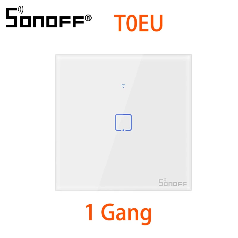 Sonoff WiFi Smart Switch T0 US EU 1 2 3 банда настенное Сенсорное приложение eWeLink Голосовая Удаленная лампа умный дом контроллер Alexa Google Home - Комплект: T0EU1C-TX