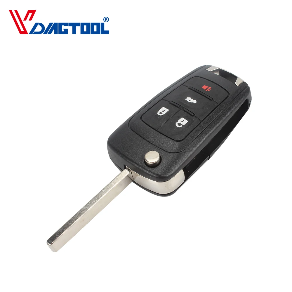 

VDIAGTOOL Flip Folding 3+1 Buttons Remote Car Key Shell Case Fob For Chevrolet Cruze Epica Lova Camaro Impala With HU100 Blade