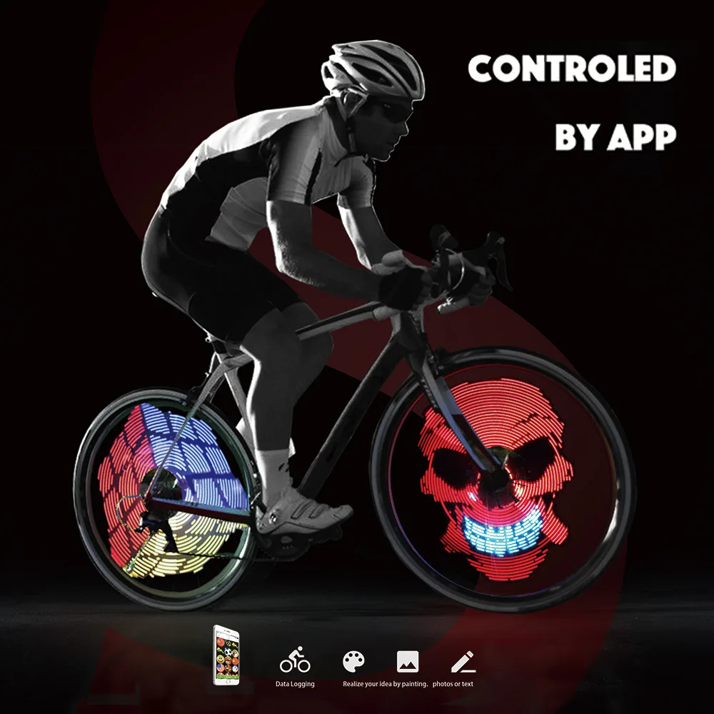 Programmable RGB LED DIY Bike Cycling Bicycle Wheel Tire Spoke Light 100/% new