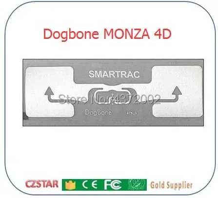 50pcs free ship RFID manufacturer wholesale smartrac dogbone impinj monza6 long range uhf rfid tags sticker MR6 uhf tags rfid latch smart lock