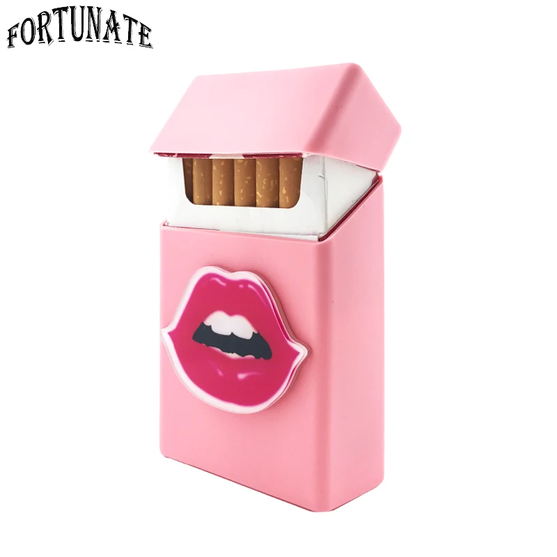 Классный силиконовый чехол для сигарет с 3D значком, чехол для сигарет, аксессуары для курения, 20 сигарет, коробка для сигарет, коробка для табака - Цвет: AYH0006