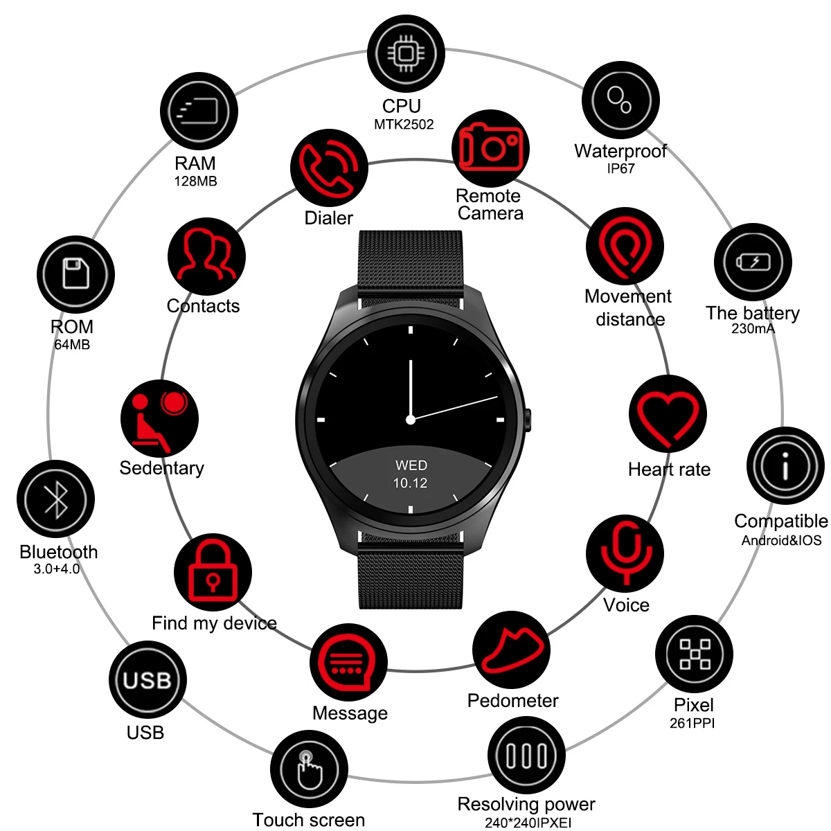 diggro di03 plus smart watch ip67