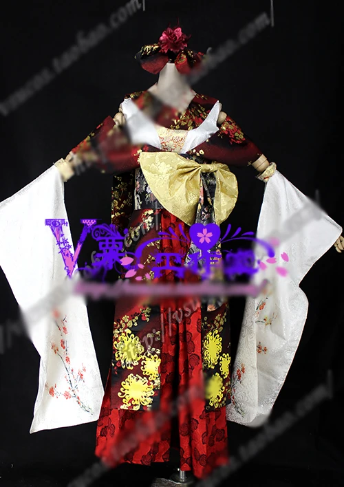 

VOCALOID Kagamine Len Cosplay Costume Gorgeous Print Kimono Halloween Uniform Outfit Full Set Custom-made