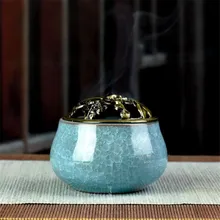 Китайская медная крышка ледяная, с трещинами спиральный ладан горелка Бытовая печь для ароматерапии ладан держатель для домашнего офиса украшения