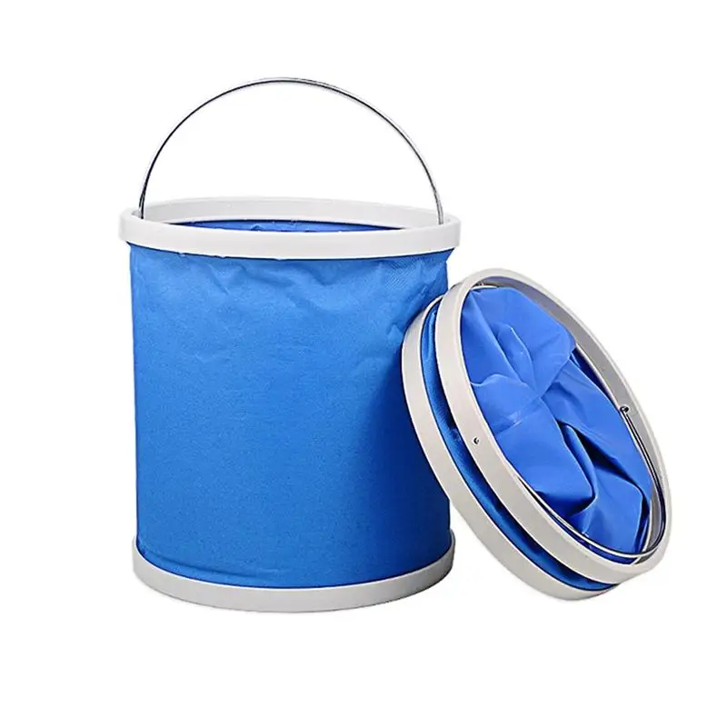 Qtopun Portable Wash Basin With Carrying Pouch Collapsible Water Container for Camping Hiking Fishing Foldable Travel Bucket