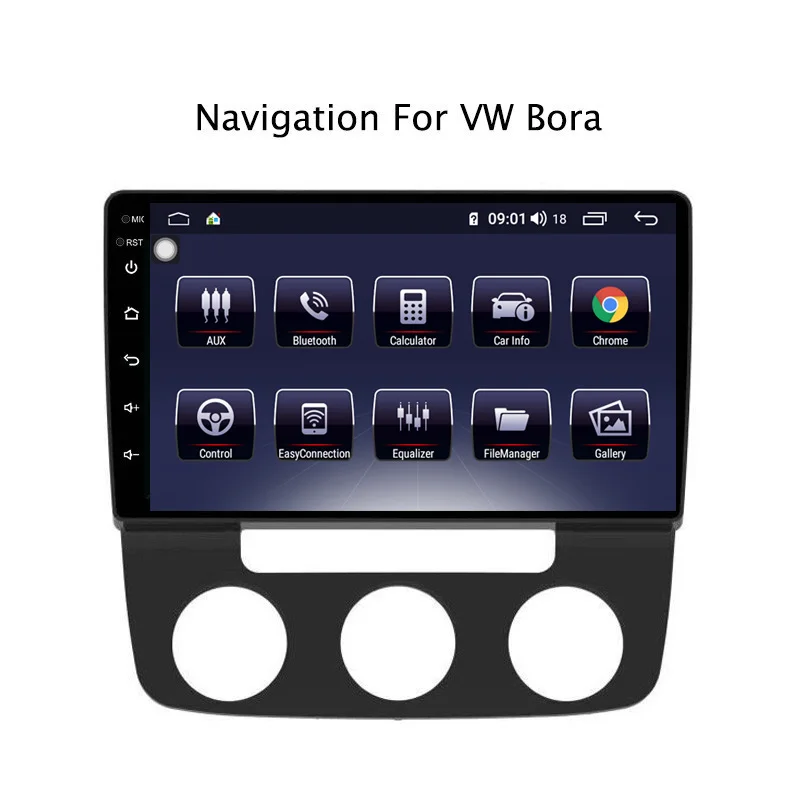 Perfect 10.1" Android 8.1 8 core 4G RAM 64G ROM GPS Navigation Car Radio For VW Bora 2008 2009-2012,with Carplay/4G LTE 1