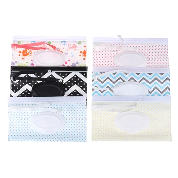 

NEW Clutch Eco-friendly Easy-carry Wet Wipes Bag Snap Strap Wipes Container Clamshell Cosmetic Pouch Cleaning Wipes Case