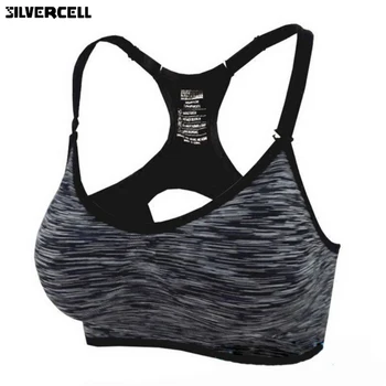 

Adjustable Spaghetti Straps Women Fitness Bra Shakeproof Stretch brassiere Push Up Bras Top Seamless Padded Vest