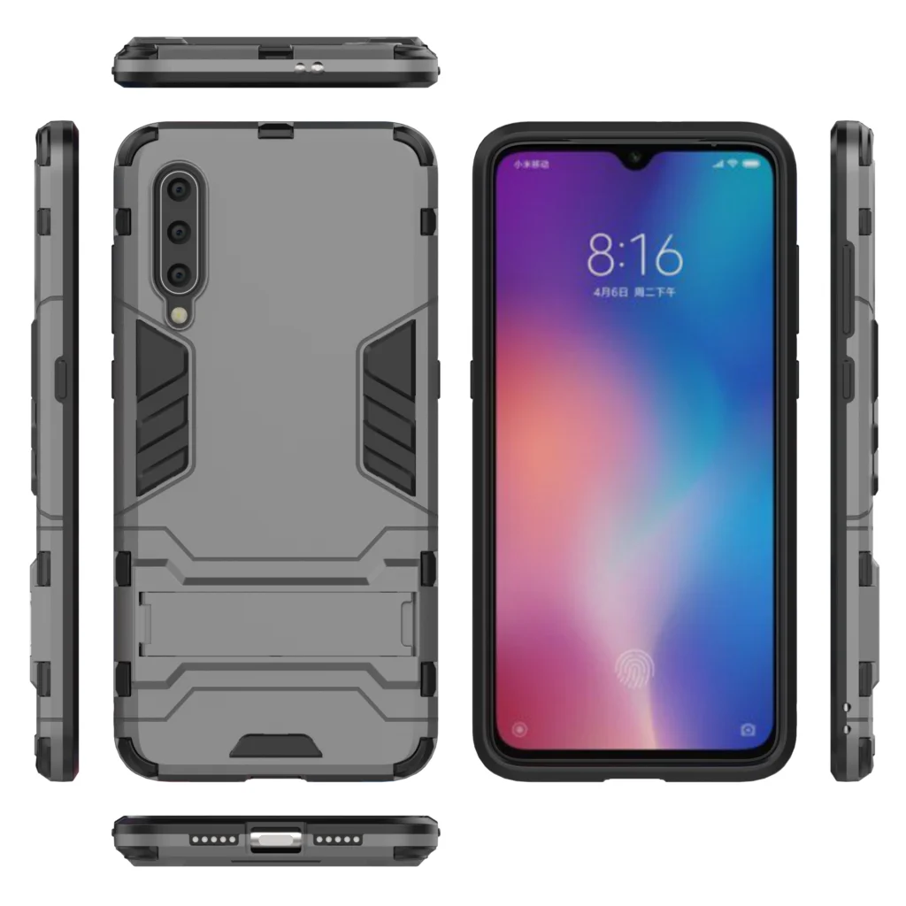 

Slim Anti Fall Stand Phone Back Case For Xiaomi Mi9 Mi9se Mi8 Mi8se Mi8Lite Mi8pro MiA2 6X A1 5X 2in1 Rugged Armor Phone Cover