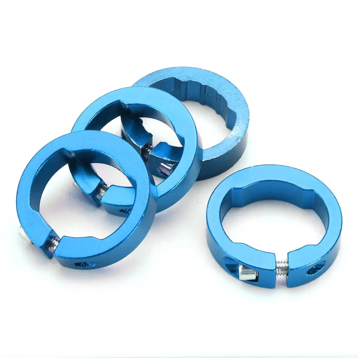 4 шт. Велосипедное кольцо для захвата сплав замена замка на стопорных колец 8/12 мм для рукоятка ручки MTB руль для велосипеда, Запчасти - Цвет: Blue 8mm