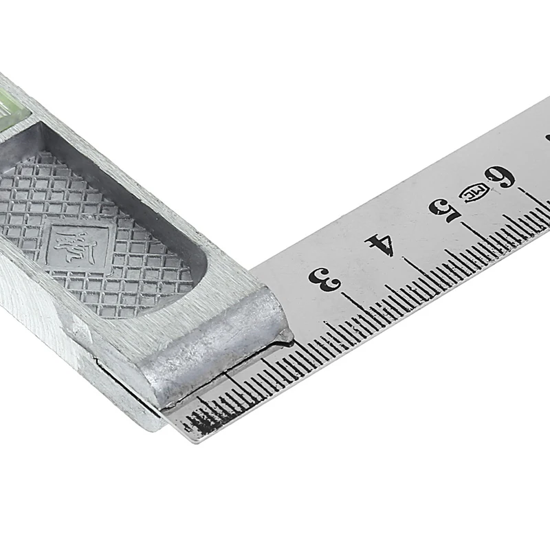 

150mm Triangle Ruler 90 Alloy with Bead Horizontal Woodworking Measuring Tool