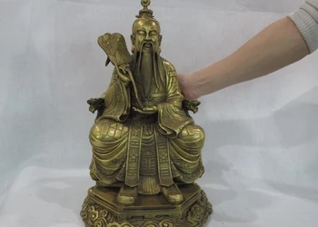 

18 Taoism brass Copper Sitting High Lord Tai Shang Lao jun Taoist Buddha God