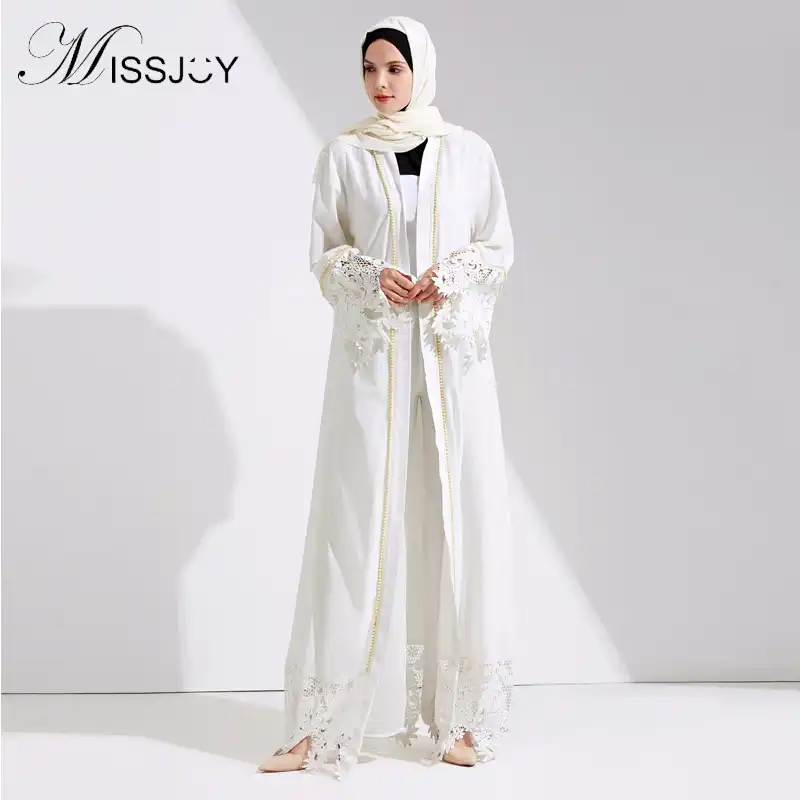 white abaya dress