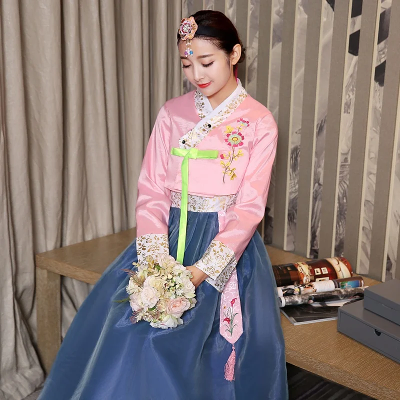 Корейское свадебное платье ханбок игрушка Магический Жезл традиционное корейское платье стильная одежда корейский национальный костюм ханбок TA434