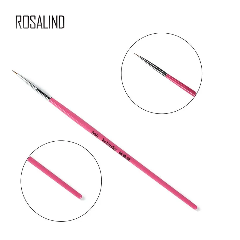 

ROSALIND 1PC Nail Art Brush Liner Pens UV Gel Polish 3D DIY Painting Brushes French Nail Manicure Acrylic Nail Art Drawing Tools