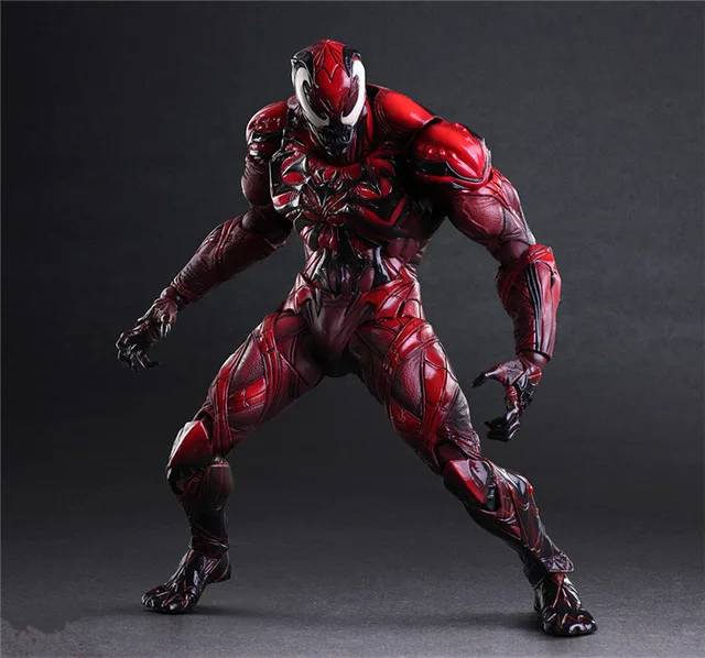 Play Arts Kai Железный человек Доктор Стрэндж Веном Капитан Америка Дэдпул PA Kai 27 см ПВХ фигурка куклы игрушки подарок для детей Brinquedos - Цвет: Red Poisonous