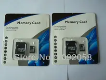 Frete grátis Micro SD de 4 GB classe 4 cartões de memória de 128 MB / 8 GB / 16 GB / 64 GB TF cartão + adaptador SD + pacote de varejo