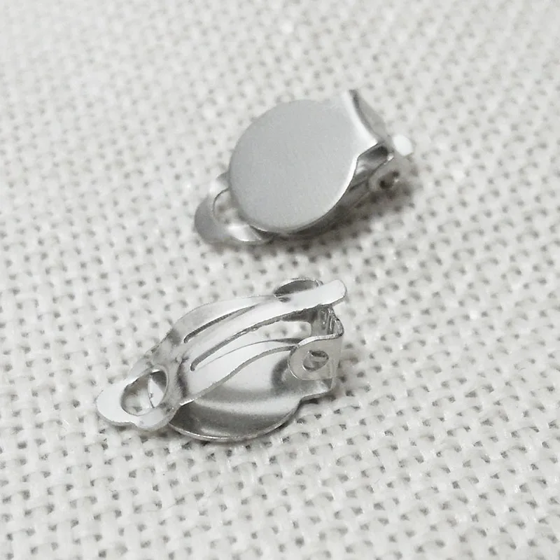 

Stenya Jewelry Making Clip On Earrings Findings No Need Ear Pierced Non Piercing Pad Base Fit Cabochon Cameo Bazel Flat Back
